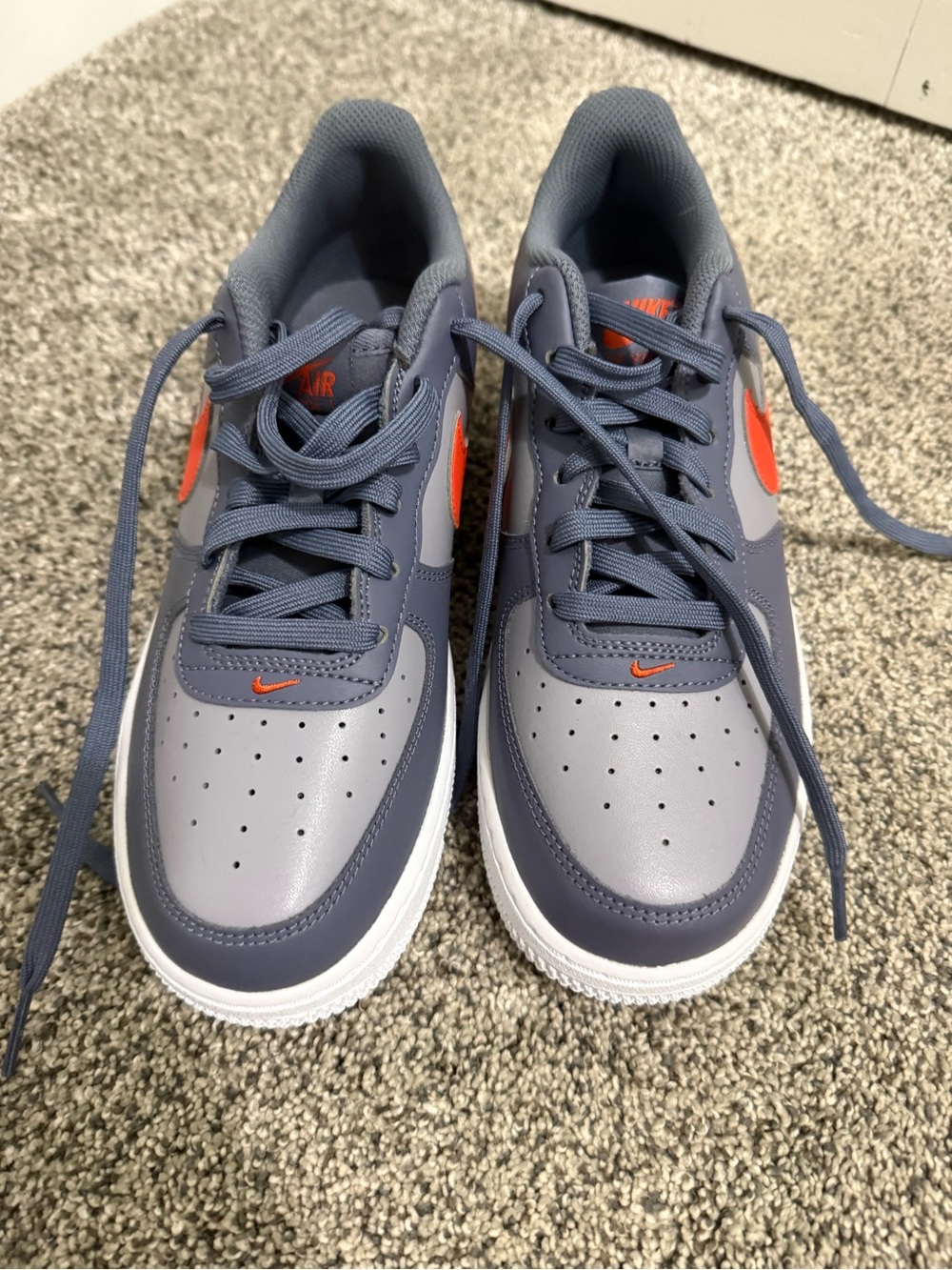 Nike Kids' Air Force 1 Low - Gray and Orange